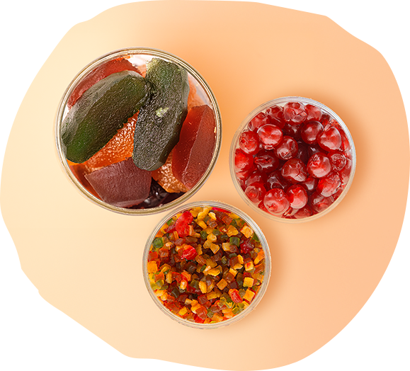 Trio de Fruits confits Trio de Fruits confits