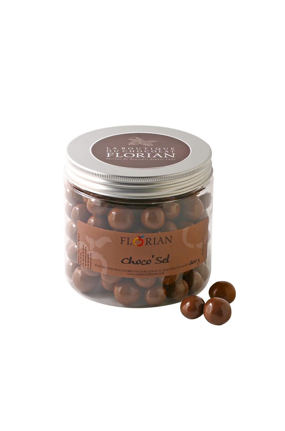choco'sel bille de chocolat au lait croustillante avec pointe de sel - Confiserie Florian
