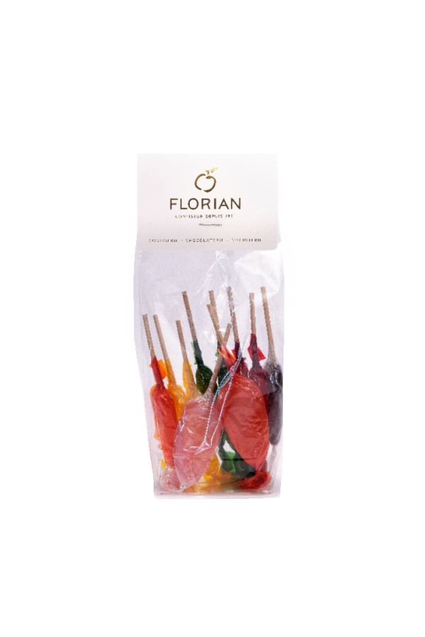Sucettes aux fruits et aux fleurs - Confiserie Florian