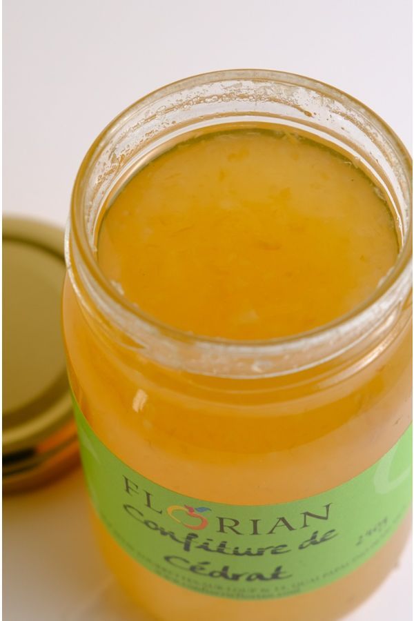 confiture artisanal de cédrat pot en verre 240g