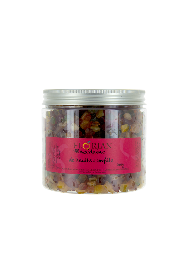 Macédoine de fruits confits boîte de 1 kg - Confiserie Florian