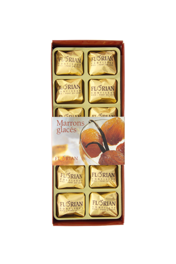 Marrons glacés en étui 12 pièces - Confiserie Florian