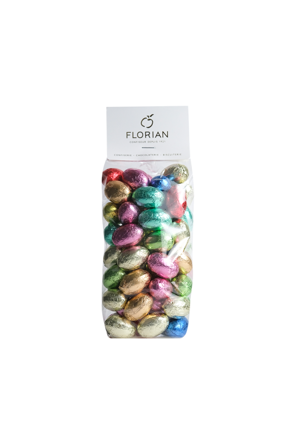 Sachet d'œufs en chocolat colorés de Pâques - Confiserie Florian