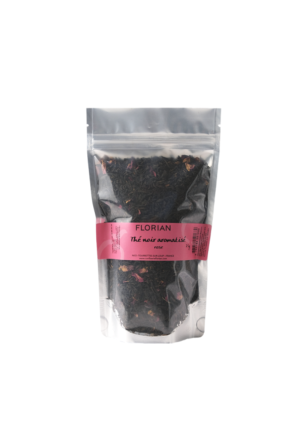 Thé noir aromatisé à la rose - confiserie Florian