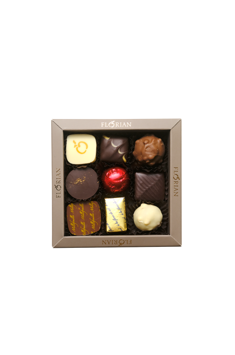boîte de 9 chocolats confiseur
