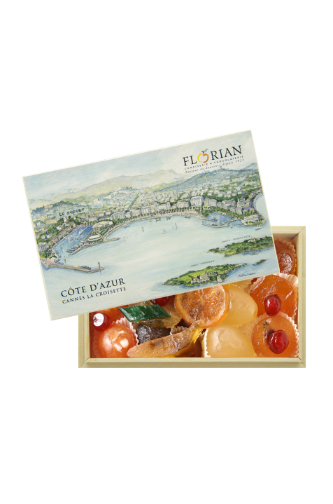 Coffret cadeau Cannes Côte d'Azur - Fruits confits assortis - Confiserie Florian