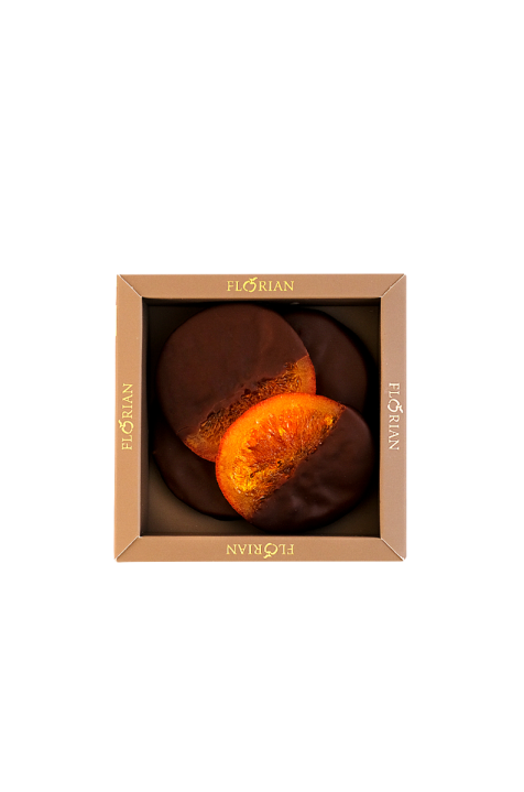 Tranches d'orange confite chocolatées 4 pièces