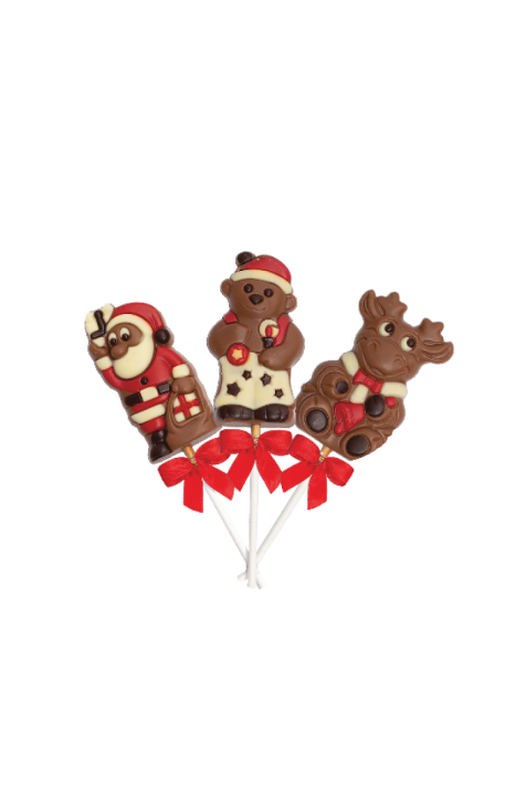 Sucettes de Noël en chocolat - Lot de 3