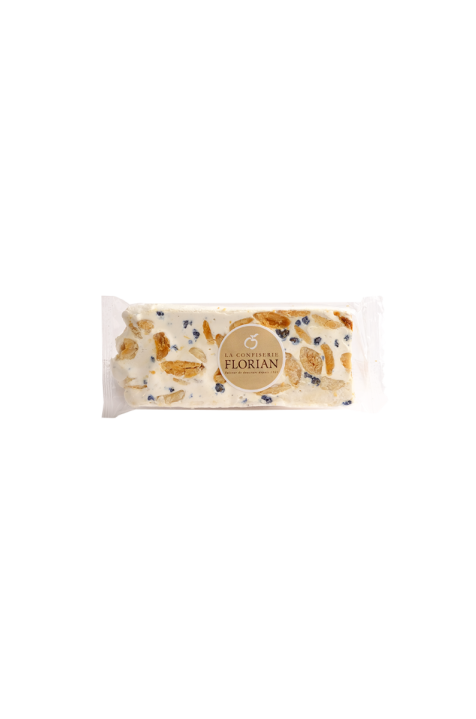 Barre de nougat à la violette cristallisée