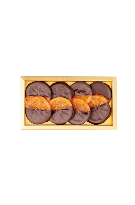 Tranches d'orange confite chocolatées 8 pièces