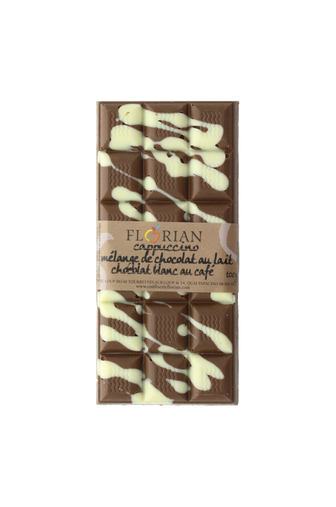 Tablette de chocolat au lait cappuccino
