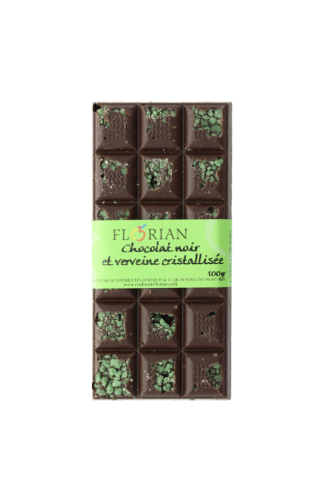 Tablette chocolat noir à la verveine