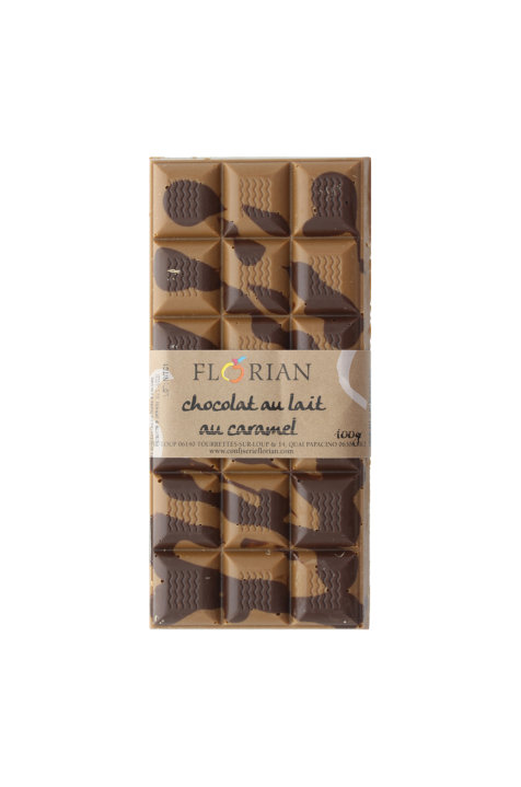 Tablette de chocolat au lait caramel