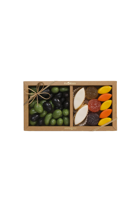 Duo Côte d'Azur : calissons, pâtes de fruits, olives en chocolat, calissons aux agrumes - Confiserie Florian