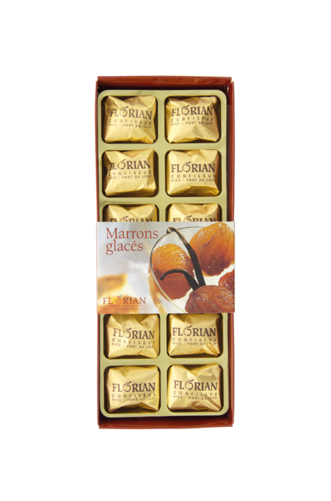Marrons glacés en étui 12 pièces - Confiserie Florian