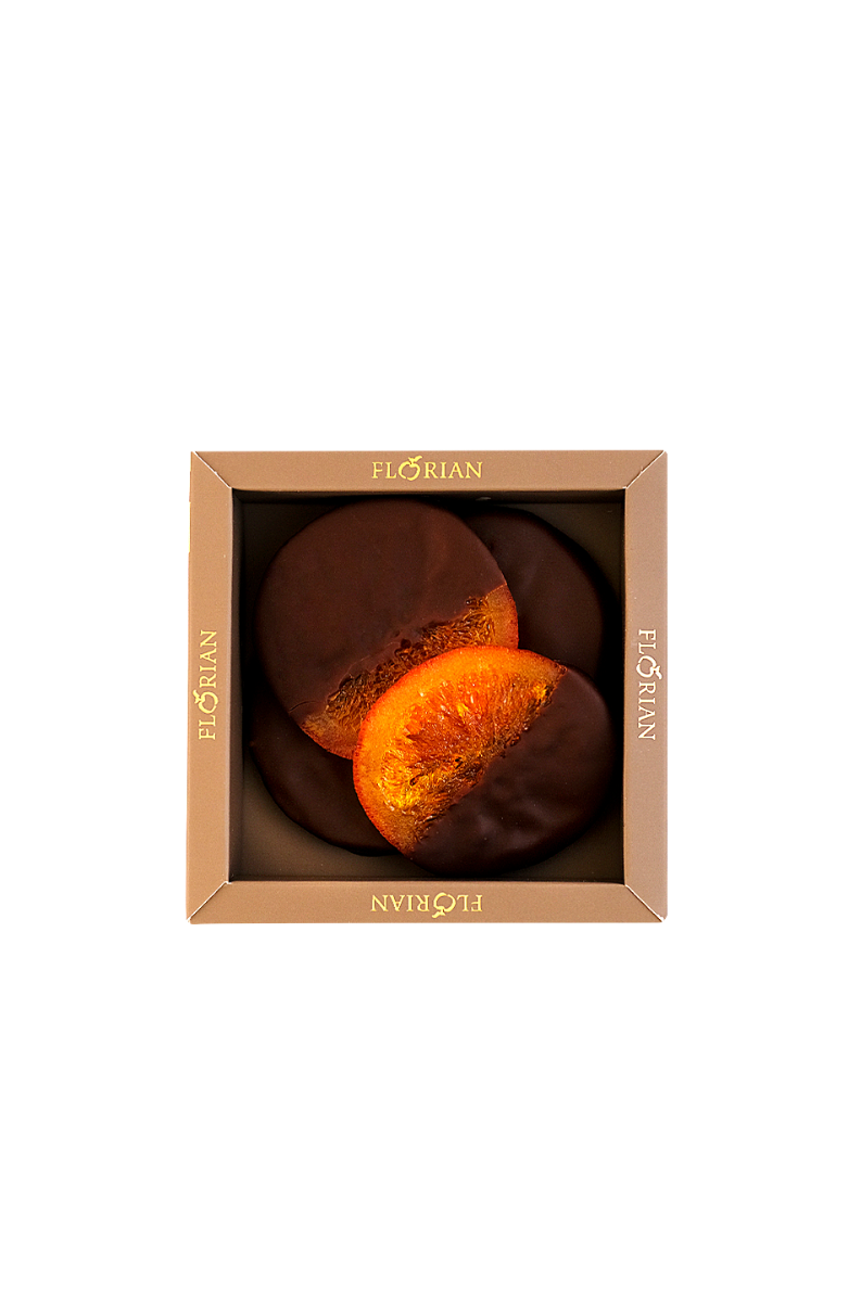 tranche d'orange au chocolat 4 pièces