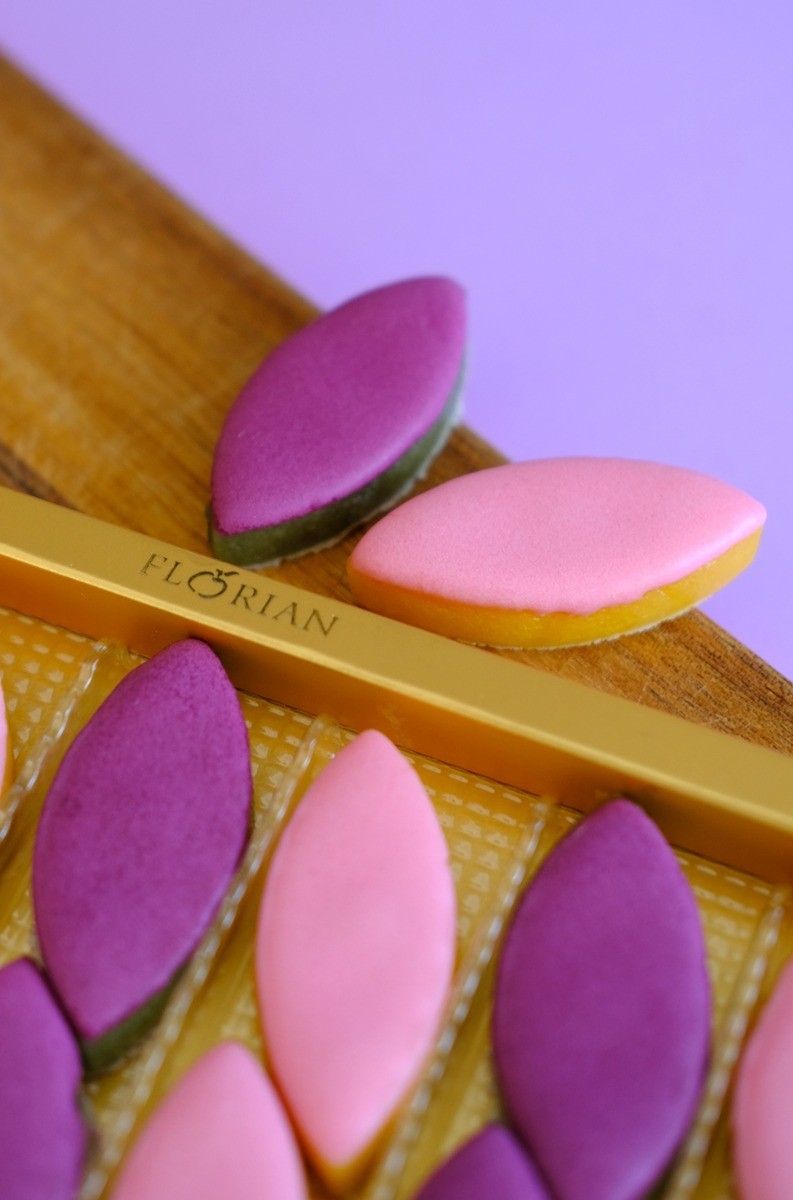 Calissons à la rose et à la violette - Confiserie Florian