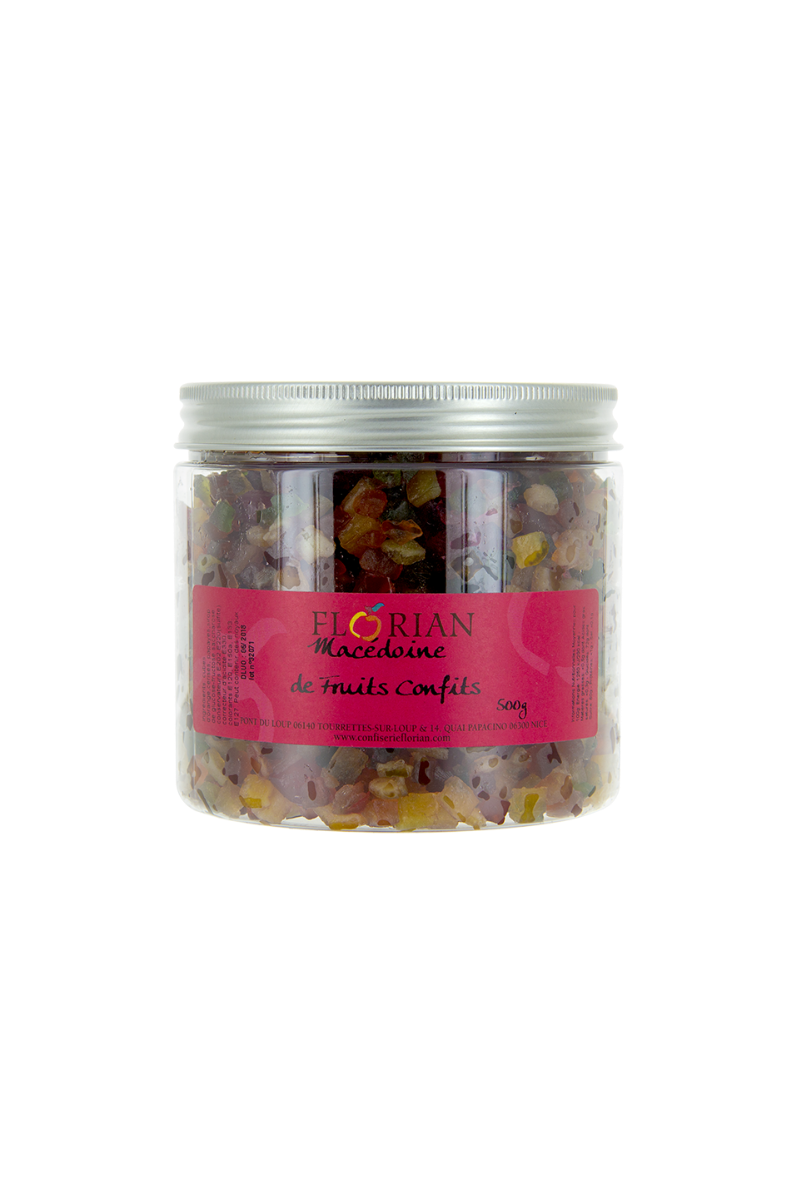 Macédoine de fruits confits boîte de 1 kg - Confiserie Florian