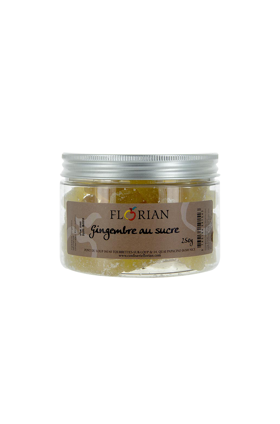 gingembre confit boite de 250g