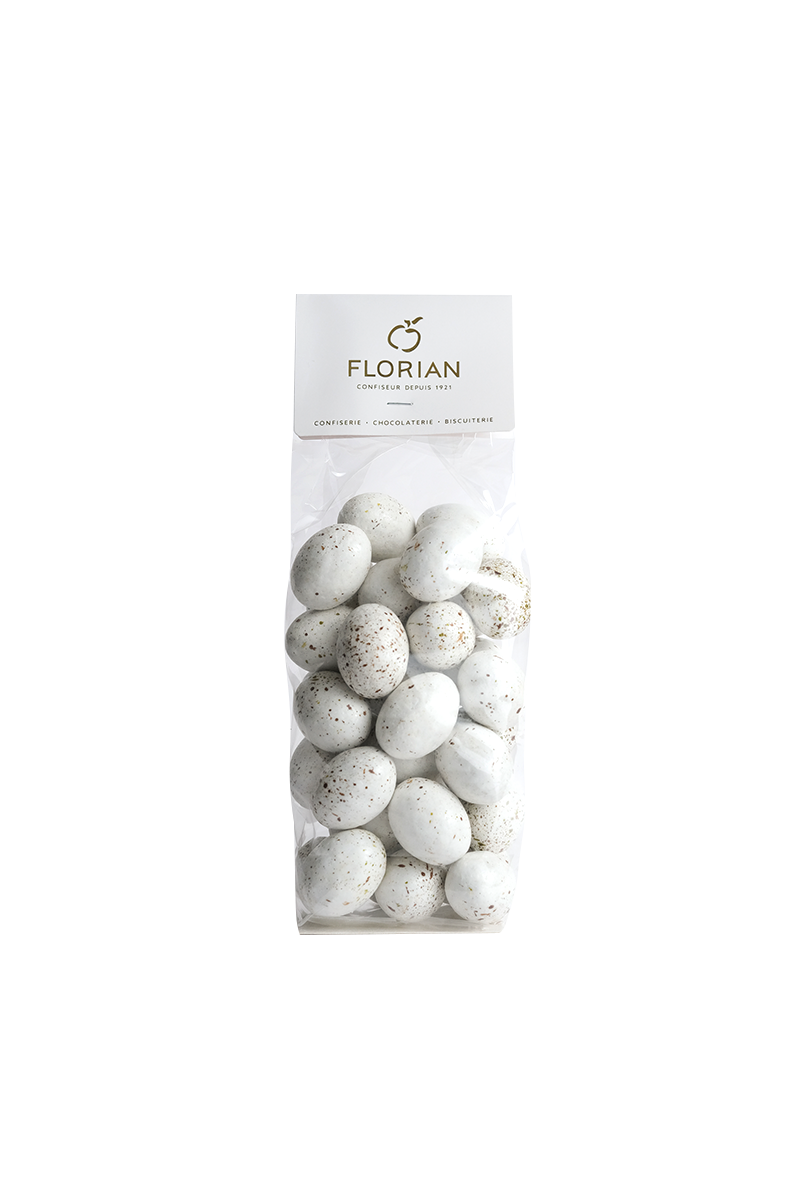 Œufs de mouette en chocolat fourrés au praliné - Confiserie Florian