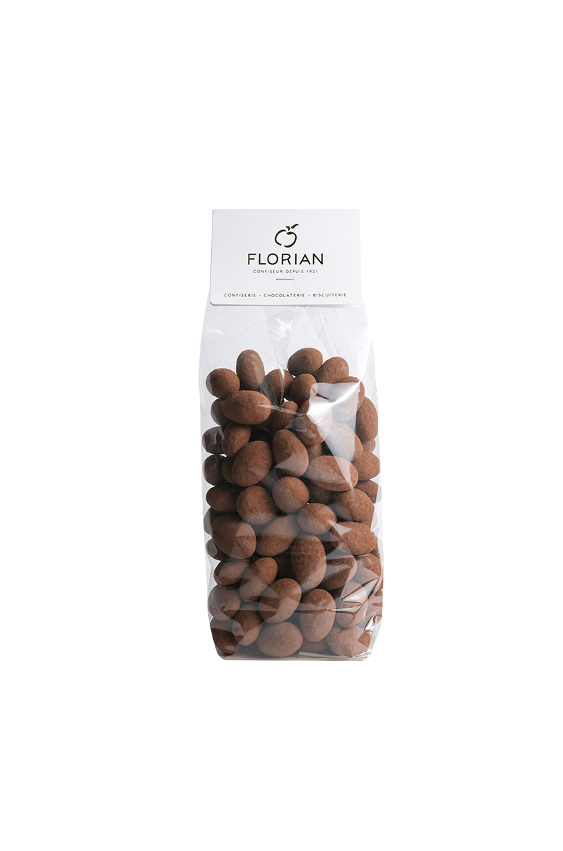 Floramande : amandes caramélisées cacaotées - Confiserie Florian