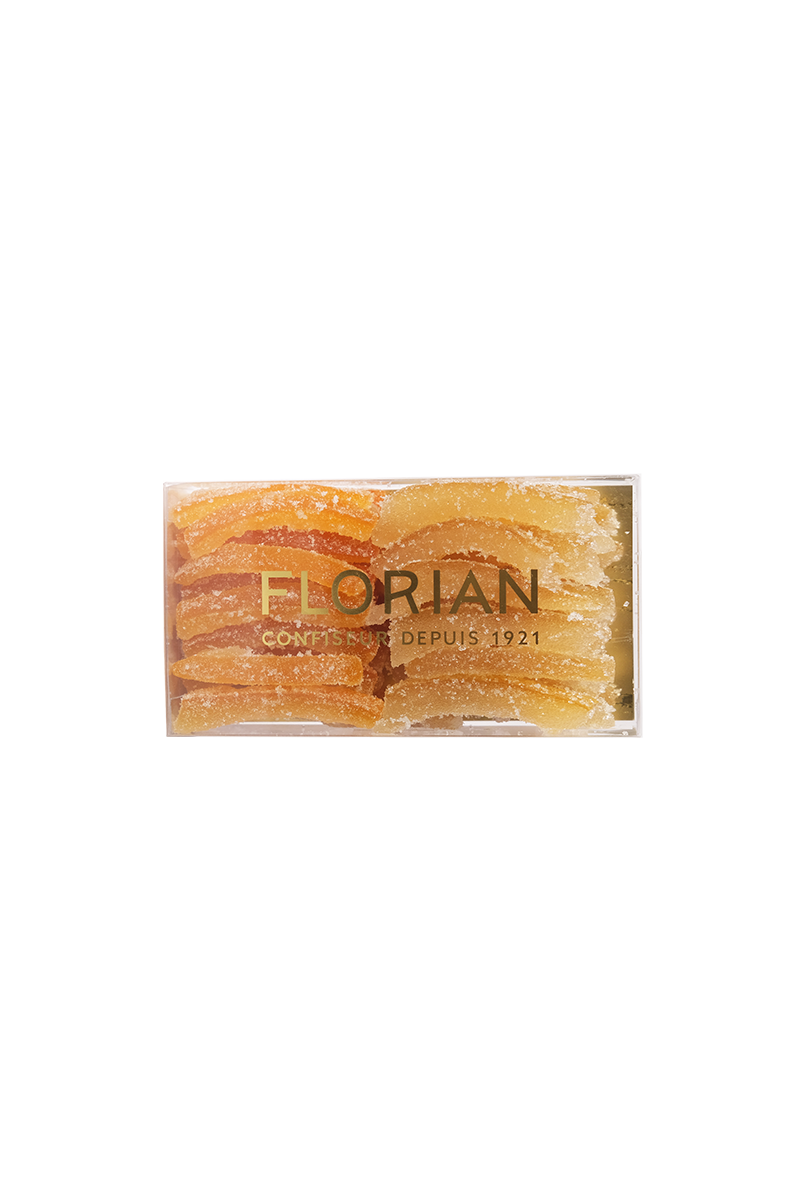 lamelles d'orange et de citron au sucre boite 250g