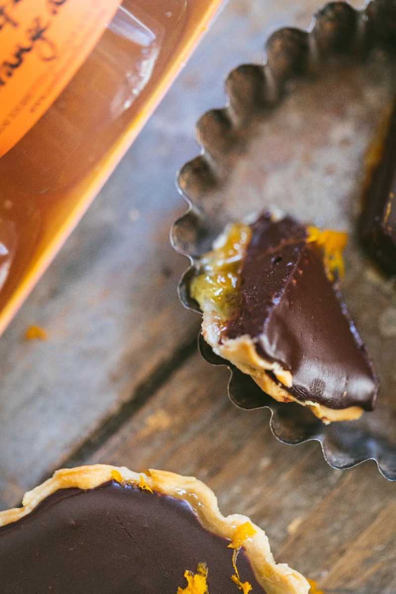Tartelette au chocolat et confiture de 3 agrumes